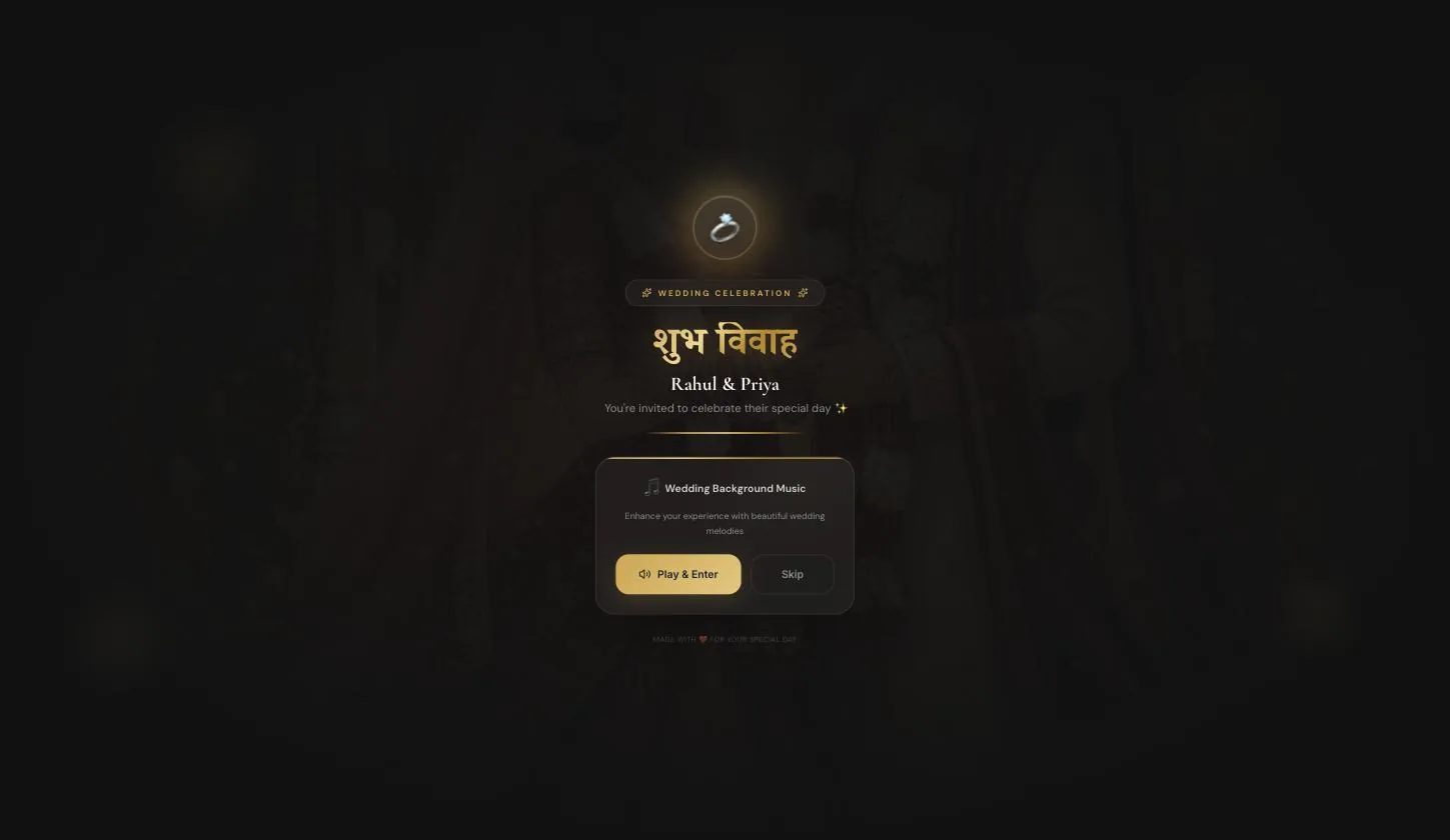 The Play & Enter gate over the darkened hero