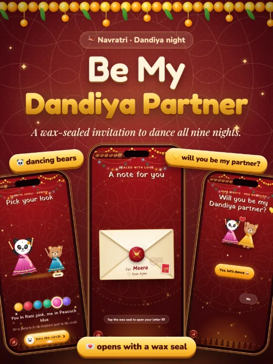 Be My Dandiya Partner — a Navratri invitation