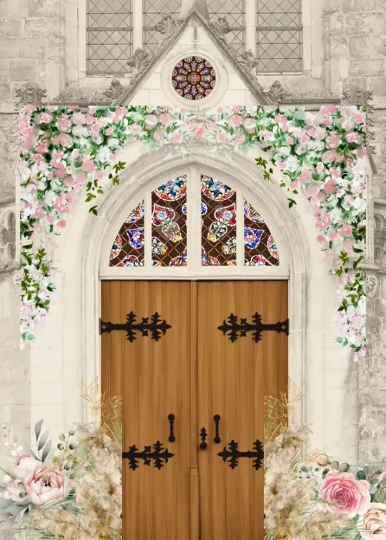 Christian Wedding Invitation ✦ — Church Doors That Open